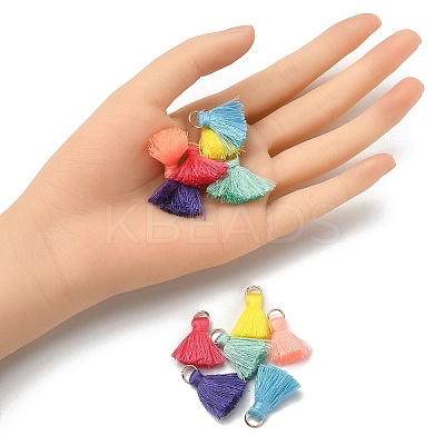 30Pcs 6 Colors Polycotton(Polyester Cotton) Tassel Pendant Decorations FIND-YW0003-21-1