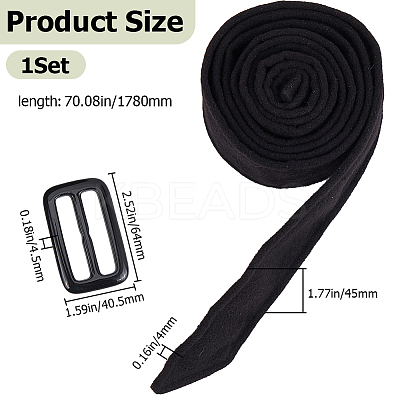 Tie a Knot Cloth Waist Belts with Buckle AJEW-WH20003-08C-1