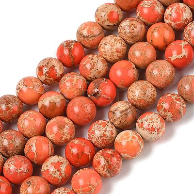 Dyed Natural Regalite/Imperial Jasper/Sea Sediment Jasper Beads Strands G-B124-C01-18-1