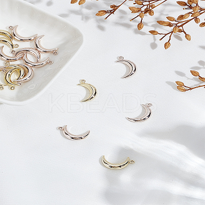 20Pcs 2 Colors Alloy Moon Pendants FIND-LP0005-25-1