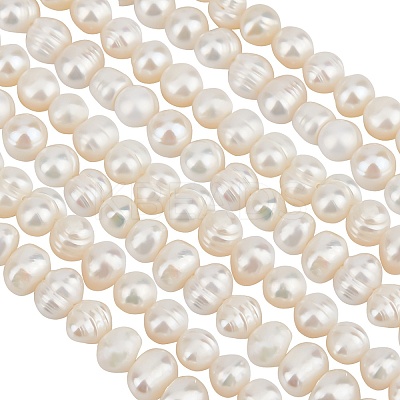 2 Strands Natural Cultured Freshwater Pearl Beads Strands PEAR-BBC0001-12-1