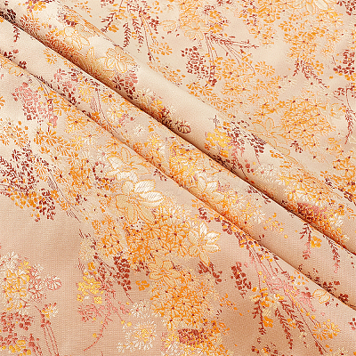 Chinese-style Flower Pattern Polyester Fabric for Clothing & Home Decor DIY-WH0622-735C-1