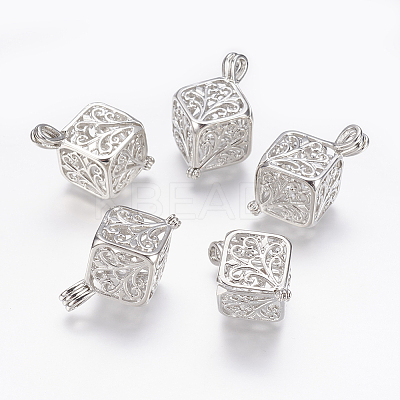 Brass Locket Pendants KK-P115-06P-1