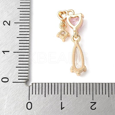 Brass Micro Pave Cubic Zirconia Pendants KK-A253-06G-01-1