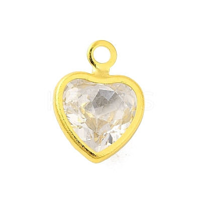 Real 18K Gold Plated Rack Plating Brass Micro Pave Cubic Zirconia Pendants Charms KK-S396-05E-1