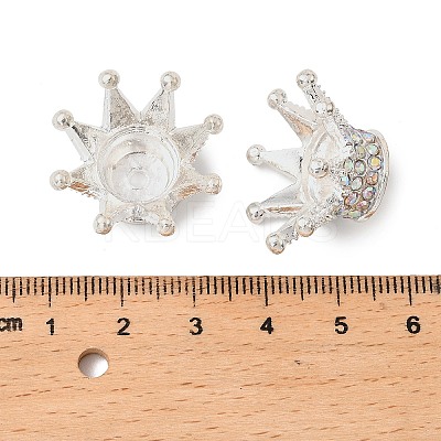 Alloy Rhinestone Crown Beads FIND-NH0001-19S-1