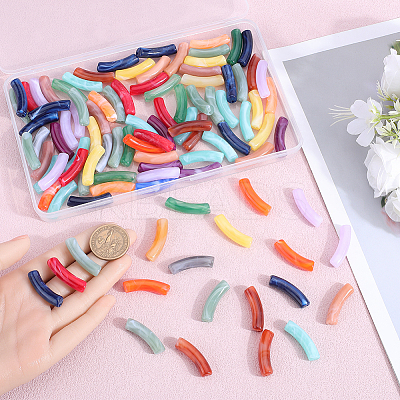 100Pcs Imitation Gemstone Acrylic Beads OACR-SP0001-05E-1