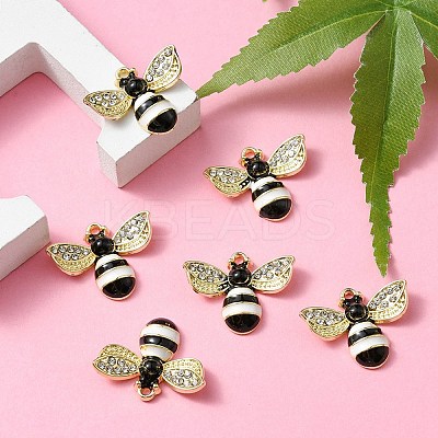6Pcs Rack Plating Alloy Enamel Pendants ENAM-YW0002-56A-1