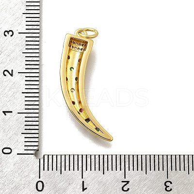 Brass Micro Pave Cubic Zirconia Enamel Pendants KK-D339-09G-1