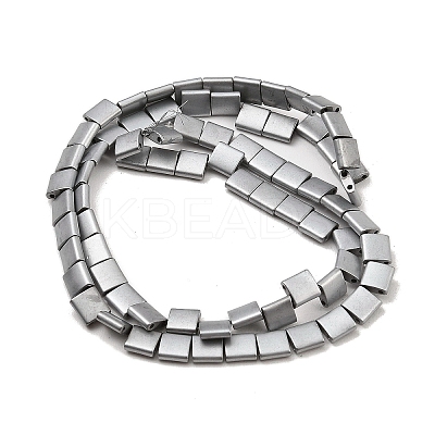 Electroplated Frosted Non-magnetic Synthetic Hematite Beads Strands G-G089-B01-09-1