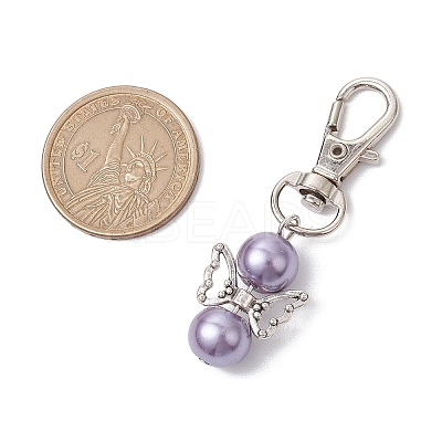 Angel Glass Pearl Pendant Decoration HJEW-JM02601-1