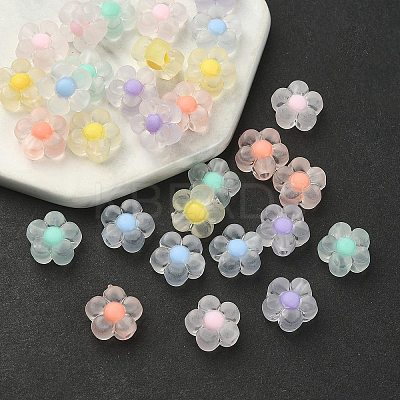 30Pcs 6 Colors Transparent Acrylic Beads TACR-YW0001-96-1