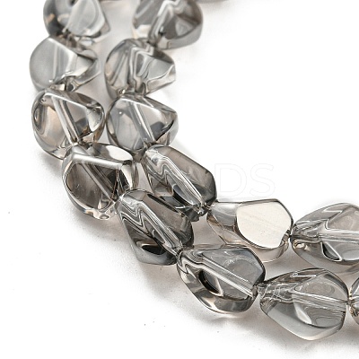 Pearl Luster Plated Electroplate Transparent Glass Beads Strands EGLA-G037-04A-PL01-1