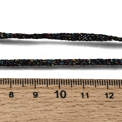 3.5MM Polyester Metallic Cord Braided Cord Necklace Making FB-CBAA152-01G-10-1