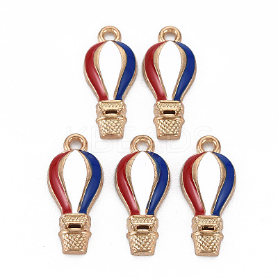 12Pcs 2 Colors Alloy Enamel Pendants ENAM-FP0001-90-1