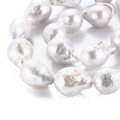 Natural Baroque Pearl Keshi Pearl Beads Strands PEAR-S019-05A-1