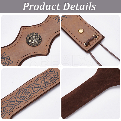 PU Leather & Alloy Headbands Hair Accessories for Women Girls OHAR-WH20009-02B-01-1