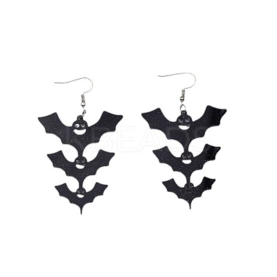 Halloween Bat Acrylic Dangle Earrings FS-WG3D7A4-02-1