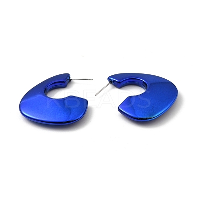 Twist Triangle Acrylic Stud Earrings EJEW-P251-23-1
