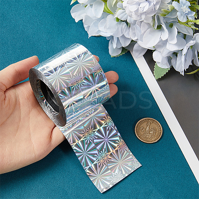 Holographic Laser Shining Bopp PET Plastic Scrapbook Decorative Adhesive Tapes AJEW-WH20010-47C-03-1