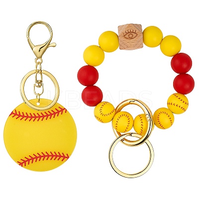 Silicone Beads Pendant Decoration KEYC-SW00016-04-1