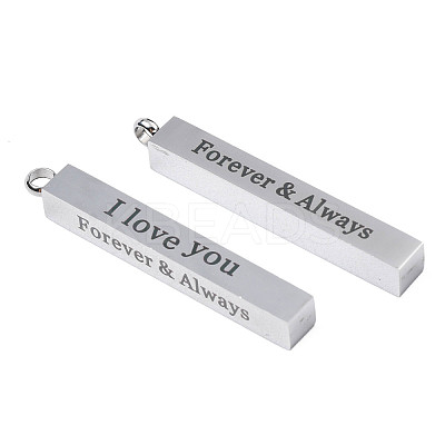 Non-Tarnish 304 Stainless Steel Pendants STAS-N095-090-1