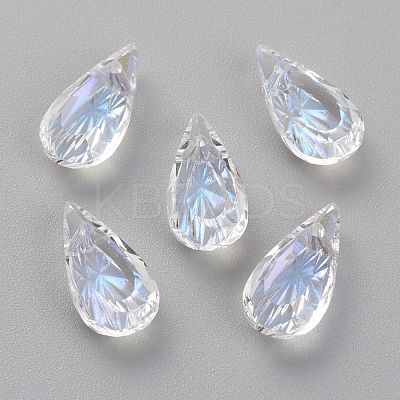 Embossed Glass Rhinestone Pendants GLAA-J101-06A-001MO-1