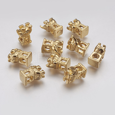 Ion Plating(IP) 304 Stainless Steel European Beads STAS-J022-040G-1
