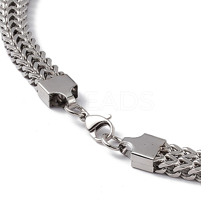 Non-Tarnish 304 Stainless Steel Snake Chain Necklace with Lobster Claw Clasps for Men Women STAS-K249-04C-P-1