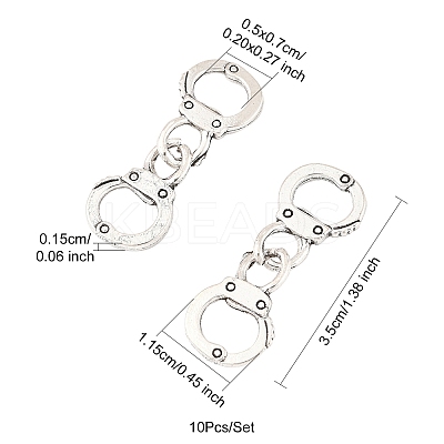 10Pcs Tibetan Style Alloy Links/Connectors TIBE-YW0001-91-1