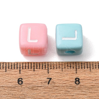 Opaque Acrylic European Beads AC-CBA7A73-01L-1