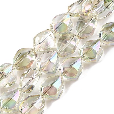 Electroplate Glass Beads Strands EGLA-T021-10C-1