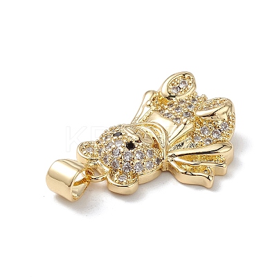 Brass Micro Pave Cubic Zirconia Pendants KK-M240-16F-1