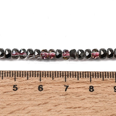 Electroplate Glass Beads Strands GLAA-Q105-03S-1