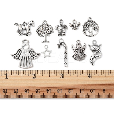 60Pcs 30 Style Tibetan Style Zinc Alloy Charms TIBEP-FS0001-09-1