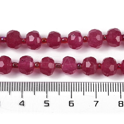 Natural Dyed White Jade Beads Strands G-H057-A22-16-1