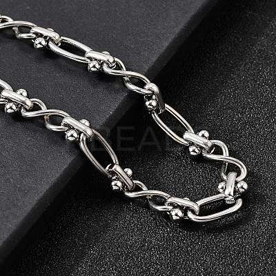 304 Stainless Steel Oval & Infinity Link Chain Bracelets for Women BJEW-K226-14A-P-1