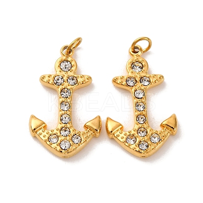 304 Stainless Steel Rhinestone Pendants STAS-U061-13G-01-1