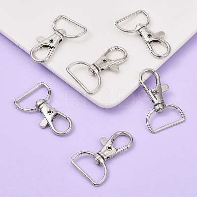 Iron Swivel Lobster Claw Clasps X-IFIN-C051-1-1