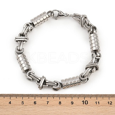201 Stainless Steel Link Chain Bracelets for Men Women BJEW-B143-08-1
