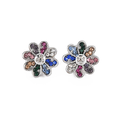 Rack Plating Alloy European Beads MPDL-N039-166-1