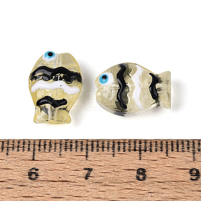 Transparent Glass and Enamel Beads Strands GLAA-T034-01B-1