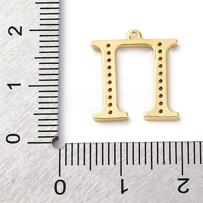 Rack Plating Brass Micro Pave Cubic Zirconia Pendant KK-H449-76G-23-1