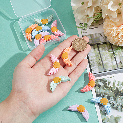 Wing Food Grade Eco-Friendly Silicone Focal Beads SIL-NB0001-43-1