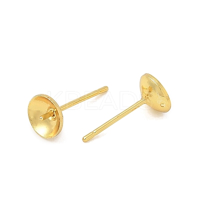 Brass Stud Earring Findings KK-A300-29B-G-1