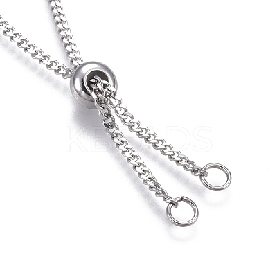 Non-Tarnish Adjustable 201 Stainless Steel Slider Necklaces X-NJEW-L156-001P-1