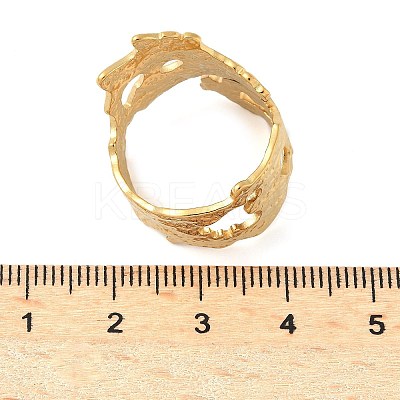 304 Stainless Steel Open Cuff Rings for Women RJEW-U060-01I-G-1