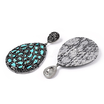 Synthetic Turquoise Big Pendants RB-T013-06-1
