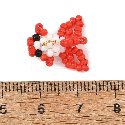 MIYUKI Round Glass Seed Beads Glass Pendants PALLOY-MZ01451-01-1