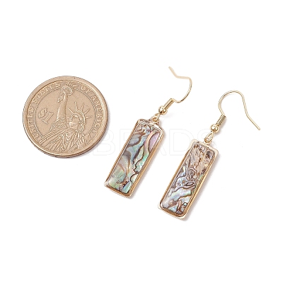 Natural Paua Shell Dangle Earrings EJEW-JE06274-05-1